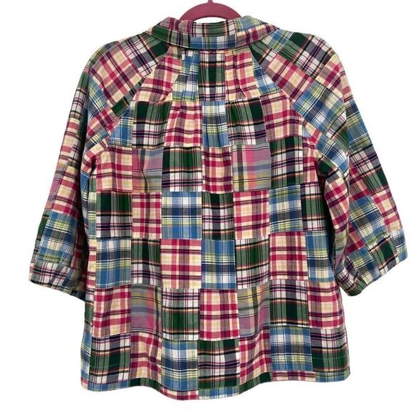 New Direction Pleated Patchwork Jacket 3/4 Sleeves Large Vintage - Picture 6 of 9